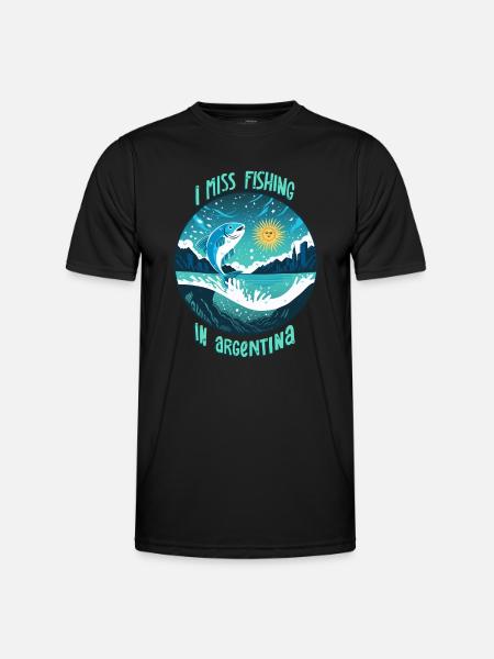 Pêche en Argentine - T-shirt sport Homme - noir
