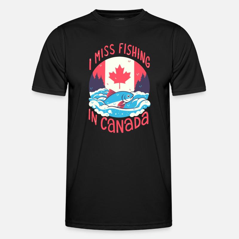 Pêche au Canada T-shirt sport Homme