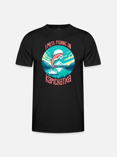 Fishing in Kamchatka - Men's Functional T-Shirt - black