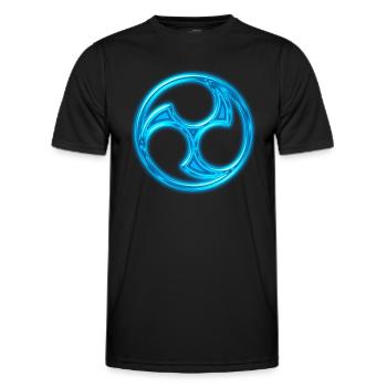 Japan Symbol Mitsu Tomoe Kanji Aikido Judo Karate - T-shirt sport Homme - noir - Devant - AI Model Male 178 dark (178cm)