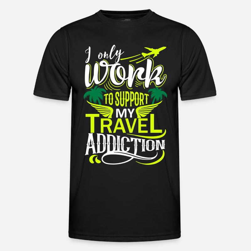 I only work Premium - Männer Funktions-T-Shirt - Schwarz