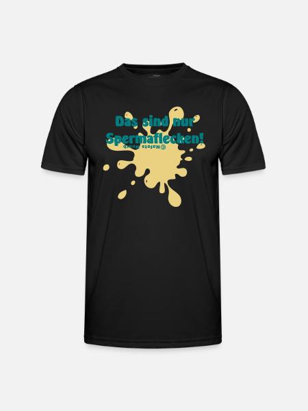 Spermaflecken - Männer Funktions-T-Shirt - Schwarz