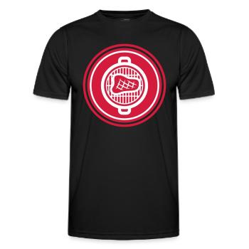 Steak de viande - T-shirt sport Homme - noir - Devant - AI Model Male 178 dark (178cm)
