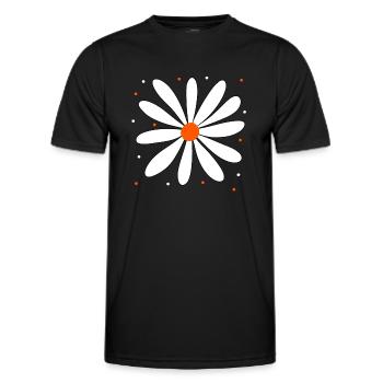 Marguerite Flower Blossom Daisy Floral Floral - Men's Functional T-Shirt - black - Front - AI Model Male 178 dark (178cm)