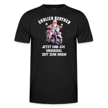 Endlich Rentner Zeit zum Biken Motorrad Opa - Männer Funktions-T-Shirt - Schwarz - Vorne - AI Model Male 178 dark (178cm)