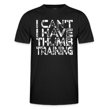 Je ne peux pas avoir d’entraînement du pouce - T-shirt sport Homme - noir - Devant - AI Model Male 178 dark (178cm)