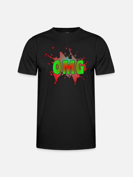 OMG - Männer Funktions-T-Shirt - Schwarz