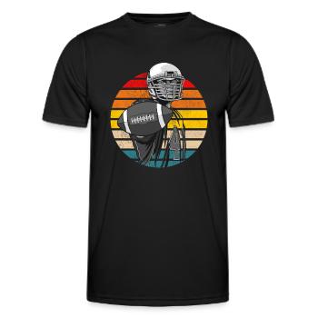 American Football Retro Vintage - Männer Funktions-T-Shirt - Schwarz - Vorne - AI Model Male 178 dark (178cm)