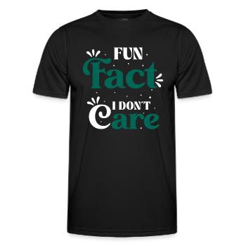 Fait amusant Je me fiche de dire provocateur - T-shirt sport Homme - noir - Devant - AI Model Male 178 dark (178cm)