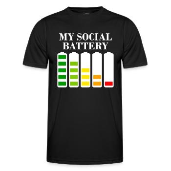 Introvertierte soziale Ängste - Männer Funktions-T-Shirt - Schwarz - Vorne - AI Model Male 178 dark (178cm)