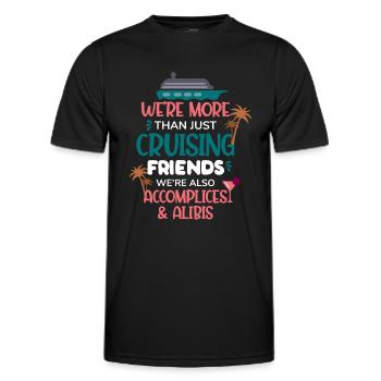 More Than Summer Cruising Ship Friends - Men's Functional T-Shirt - black - Front - AI Model Male 178 dark (178cm)