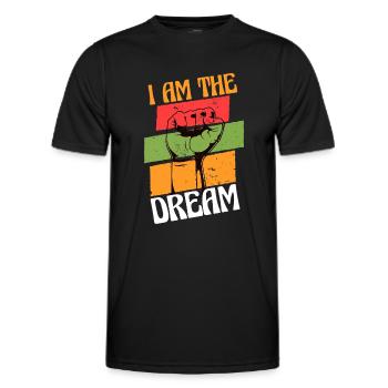 Je suis le rêve Citation antiraciste - T-shirt sport Homme - noir - Devant - AI Model Male 178 dark (178cm)
