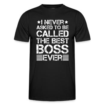 Bester Arbeitgeber aller Zeiten als bester Koch ausgezeichnet - Männer Funktions-T-Shirt - Schwarz - Vorne - AI Model Male 178 dark (178cm)