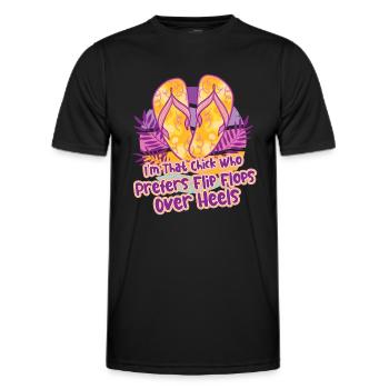 Flip Flops Strandliebhaber Urlaub Sommermodus - Männer Funktions-T-Shirt - Schwarz - Vorne - AI Model Male 178 dark (178cm)