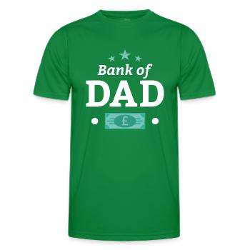 Bank of Dad - Men's Functional T-Shirt - kelly green - Front - AI Model Male 178 dark (178cm)