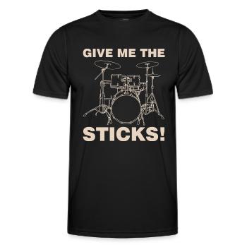 Drumsticks - Men's Functional T-Shirt - black - Front - AI Model Male 178 dark (178cm)