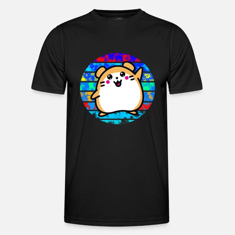 Hamster sunset - Men's Functional T-Shirt - black