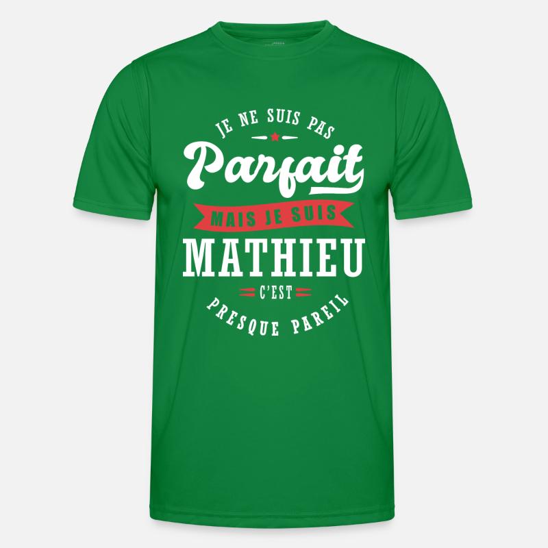Mathieu Parfait Cadeau prenom mathieu T-shirt sport Homme