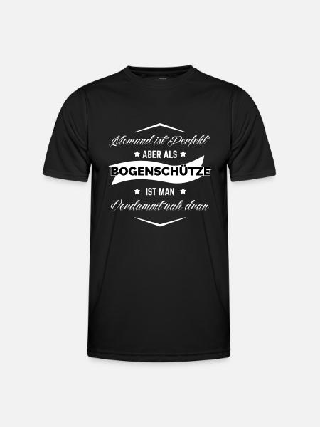 BOGENSCHÜTZE PERFEKT - Männer Funktions-T-Shirt - Schwarz