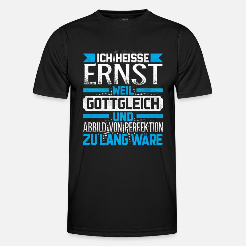 ERNST - Gottgleich - Männer Funktions-T-Shirt - Schwarz