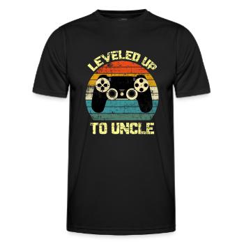 Nouveau cadeau d'oncle / mis à niveau pour les t-shirts de l'oncle / cadeau pour - T-shirt sport Homme - noir - Devant - AI Model Male 178 dark (178cm)