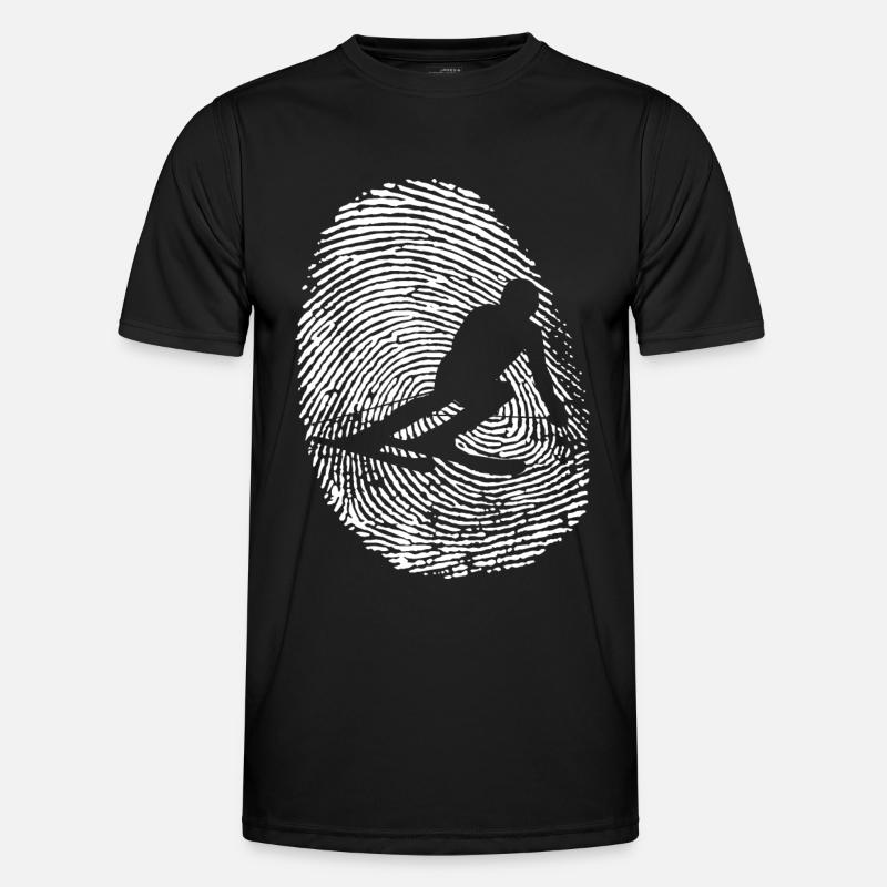 Thumbprint - Skiing - (2) - Men's Functional T-Shirt - black
