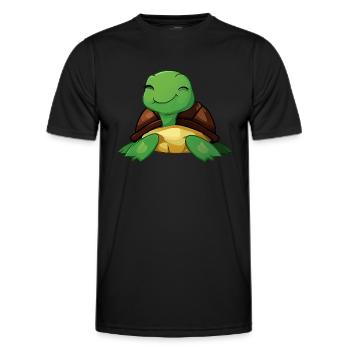 Schildkröte Reptil Terrarium - Männer Funktions-T-Shirt - Schwarz - Vorne - AI Model Male 178 dark (178cm)