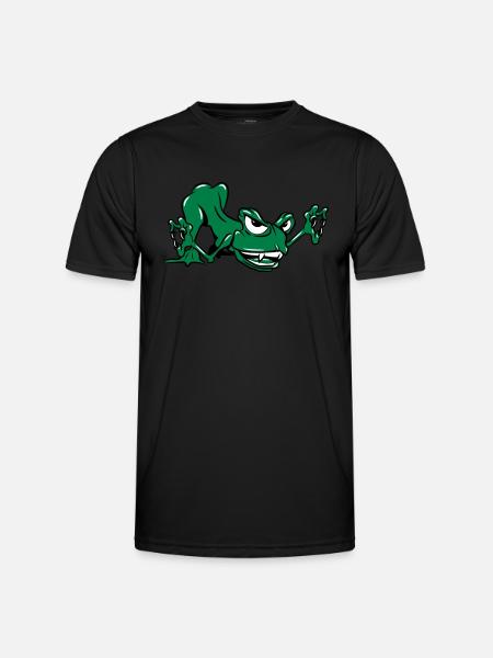 Monster funny frog - Men's Functional T-Shirt - black