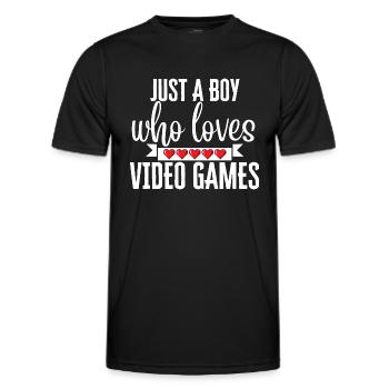 Liebevolle Videospiele - Männer Funktions-T-Shirt - Schwarz - Vorne - AI Model Male 178 dark (178cm)