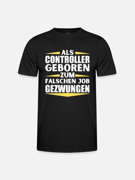 Controller im falschen Job gelandet - Männer Funktions-T-Shirt - Schwarz