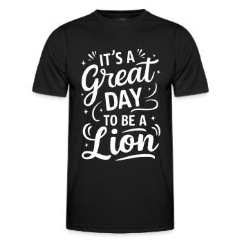 Lion Lion Animal Afrique - T-shirt sport Homme - noir - Devant - AI Model Male 178 dark (178cm)