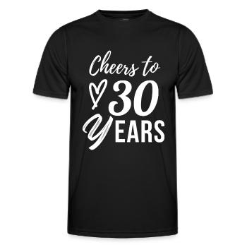 30th birthday - Men's Functional T-Shirt - black - Front - AI Model Male 178 dark (178cm)