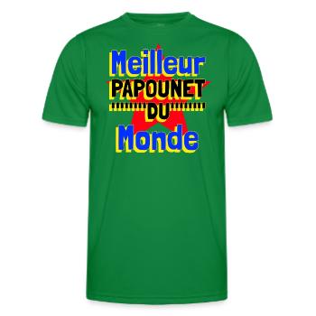 Meilleur papounet du monde - T-shirt sport Homme - vert - Devant - AI Model Male 178 dark (178cm)