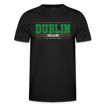 Dublin - Men's Functional T-Shirt - black - Front - AI Model Male 178 dark (178cm)