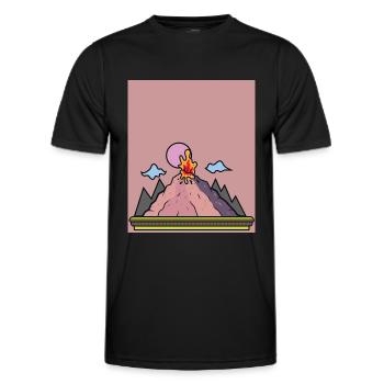 Éruption volcanique Supervolcane Éruption Lave - T-shirt sport Homme - noir - Devant - AI Model Male 178 dark (178cm)