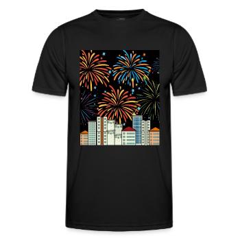 Pyro-pyro-1000-1000 - T-shirt sport Homme - noir - Devant - AI Model Male 178 dark (178cm)