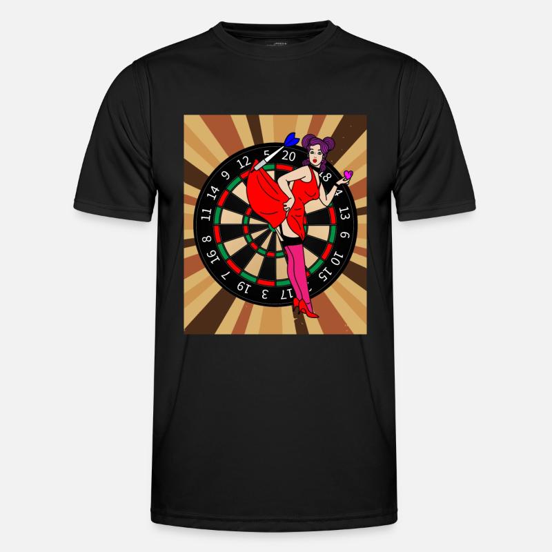Dartboard Dart player with darts Men's Functional T-Shirt