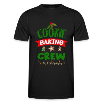 Christmas Cookie Baking Crew Cookies - Men's Functional T-Shirt - black - Front - AI Model Male 178 dark (178cm)
