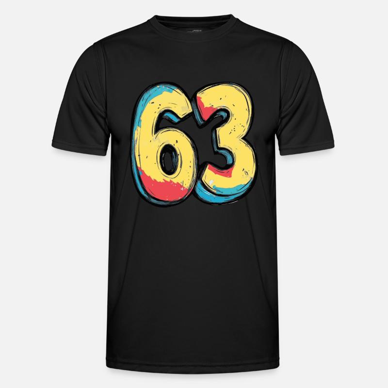 63 Number Comic - Men's Functional T-Shirt - black