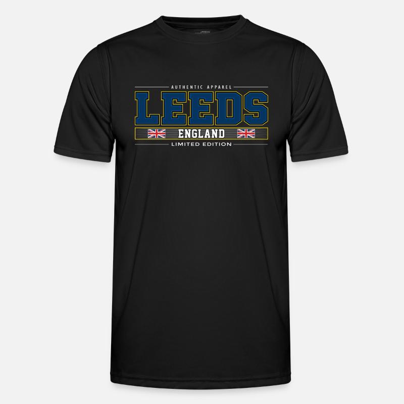 Leeds - Männer Funktions-T-Shirt - Schwarz
