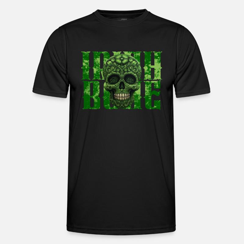 St. Patricks Day - Skull - Irish Bone Männer Funktions-T-Shirt