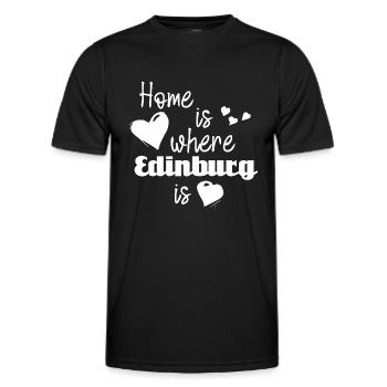 Home is where Edinburgh is - Men's Functional T-Shirt - black - Front - AI Model Male 178 dark (178cm)