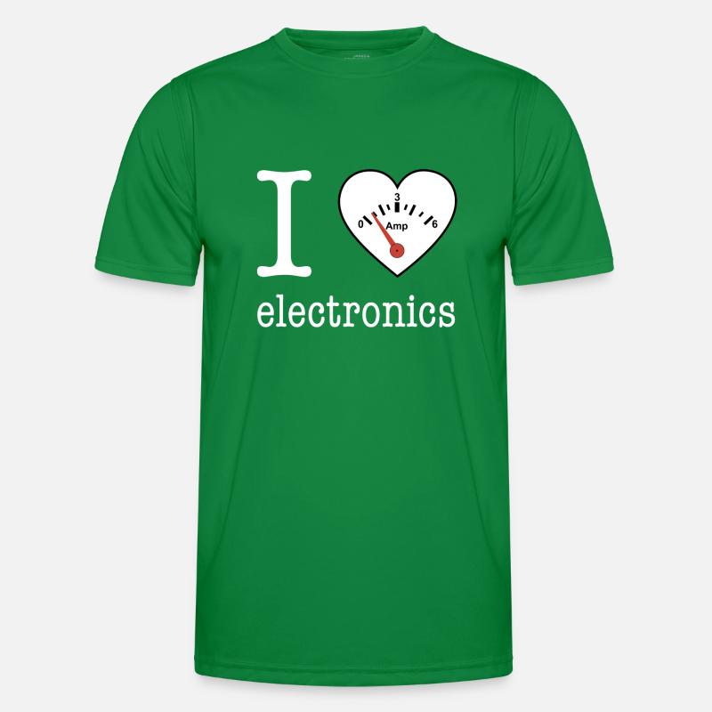 I love Electronics - Elektronik / Geschenk Idee Männer Funktions-T-Shirt