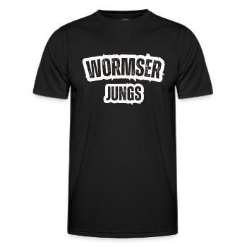 Wormser Jungs - Männer Funktions-T-Shirt - Schwarz - Vorne - AI Model Male 178 dark (178cm)
