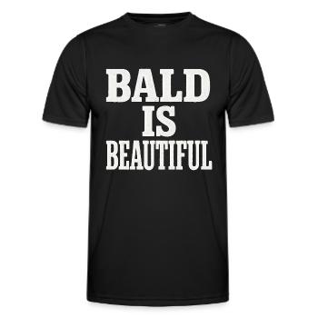 Männer Glatze Geschenkidee Bald Is Beautiful - Männer Funktions-T-Shirt - Schwarz - Vorne - AI Model Male 178 dark (178cm)