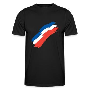 Drapeau drapeau de la France - T-shirt sport Homme - noir - Devant - AI Model Male 178 dark (178cm)