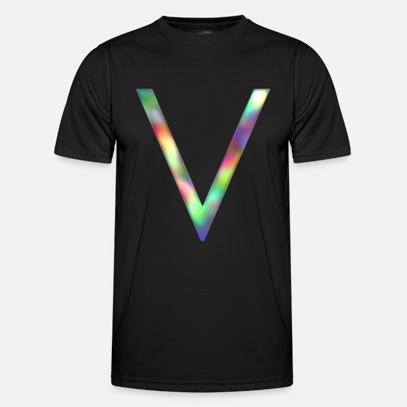 V - LETTER INITIAL Men's Functional T-Shirt