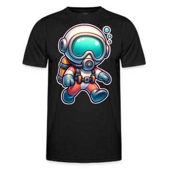 Tauchen Taucher - Männer Funktions-T-Shirt - Schwarz - Vorne - AI Model Male 178 dark (178cm)