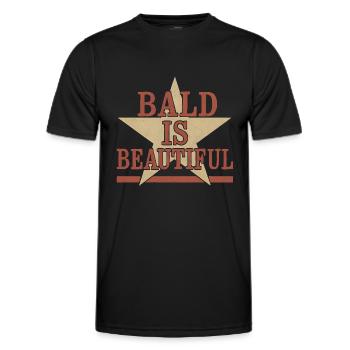 Männer Glatze Geschenkidee Bald Is Beautiful - Männer Funktions-T-Shirt - Schwarz - Vorne - AI Model Male 178 dark (178cm)