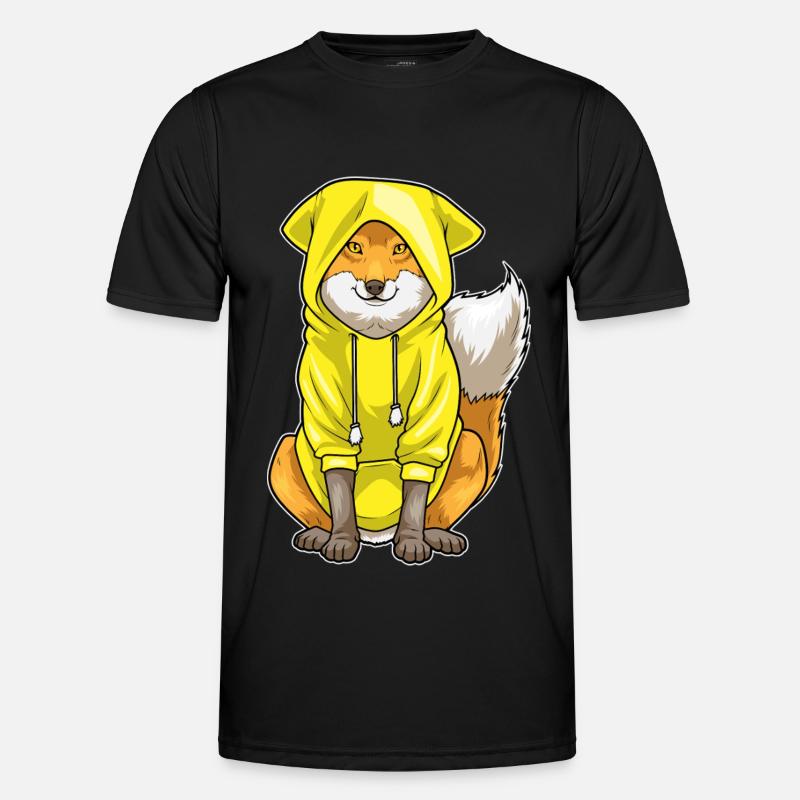 Fox Pullover Hoodie - Men's Functional T-Shirt - black